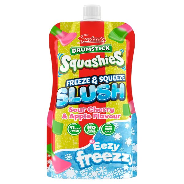 Swizzels Drumstick Squashies Slush Pouch - Sour Cherry and Apple Flavour250ml