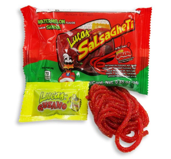 Lucas Skwinkles Salsaghetti Candy ~ Watermelon (Mexico)