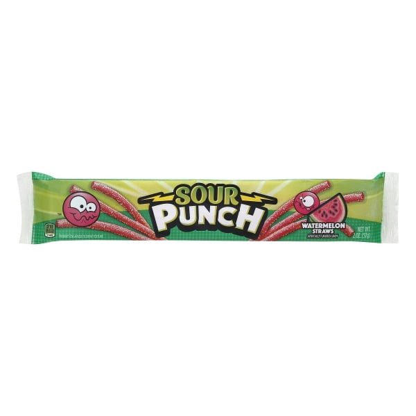 Sour Punch Watermelon Straws Candy 2.0 oz