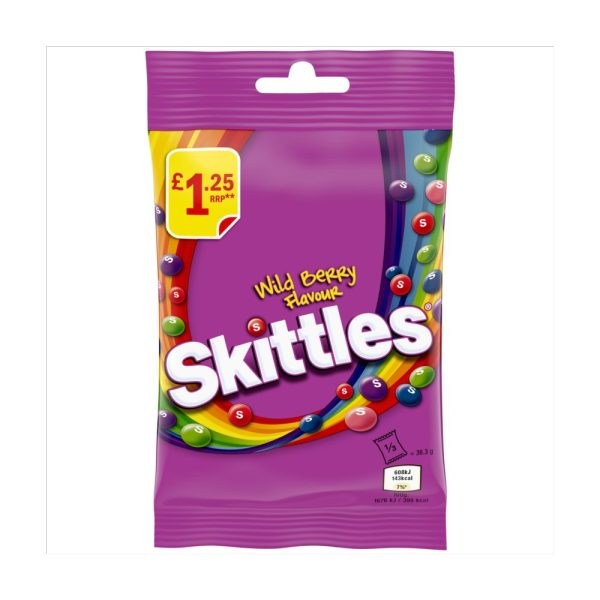 Skittles Vegan Chewy Sweets Wild Berry Fruit