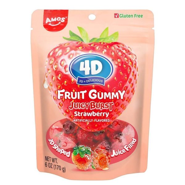 AMOS 4D Fruit Gummy Juicy Burst Strawberry